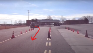 off-tracking in semi truck
